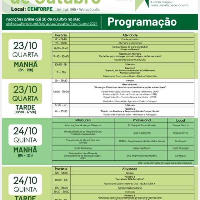 VII Seminário Metropolitano de Educação Ambiental